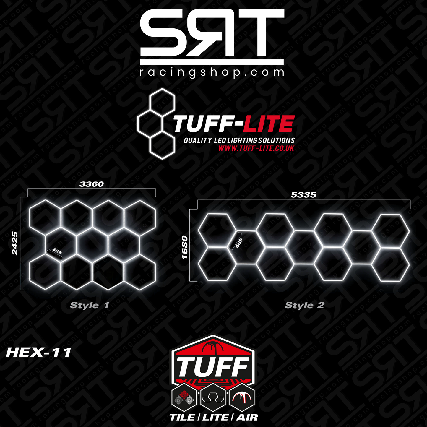 Luci LED esagonali Tuff Lite Hex11