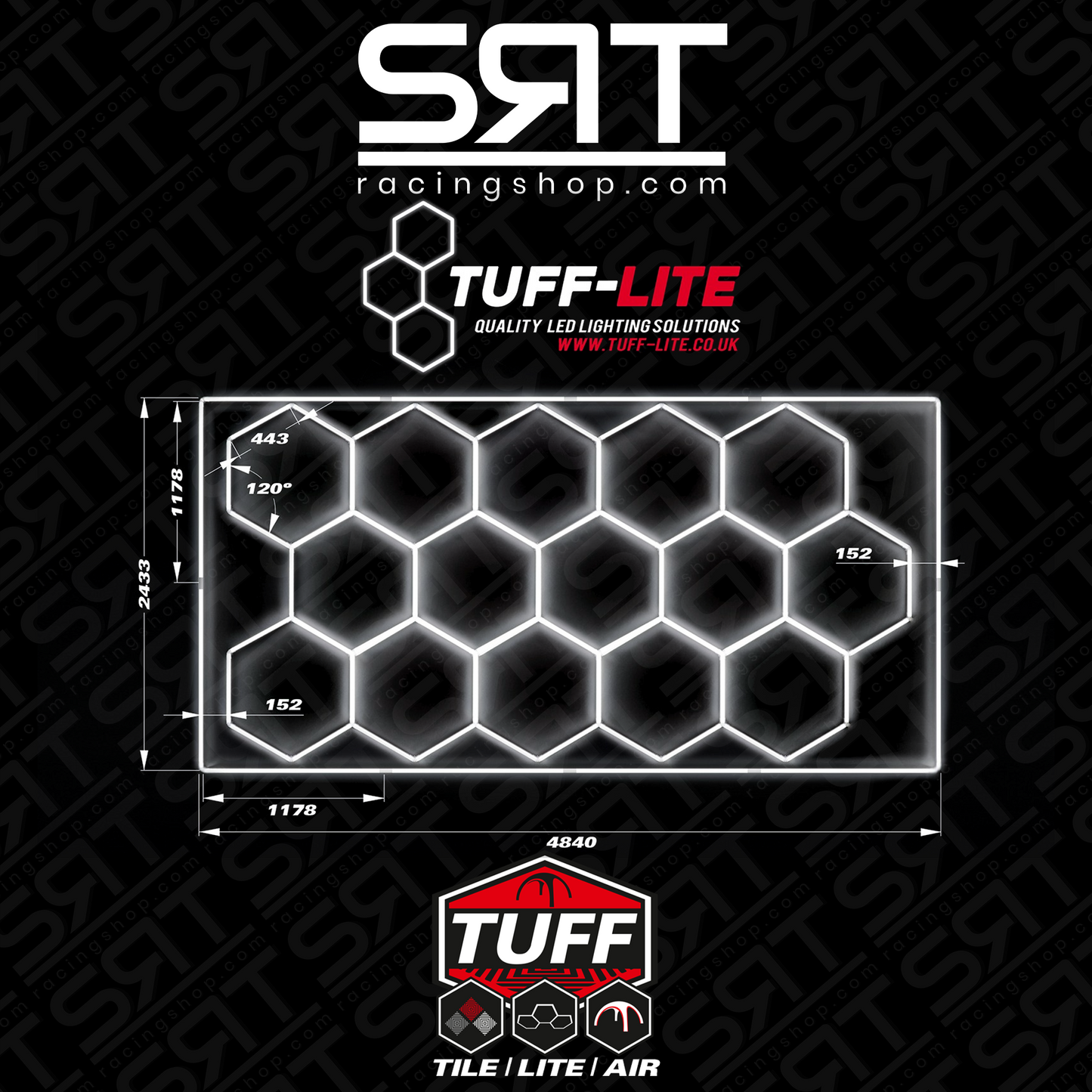 Luci LED esagonali Tuff Lite Hex15