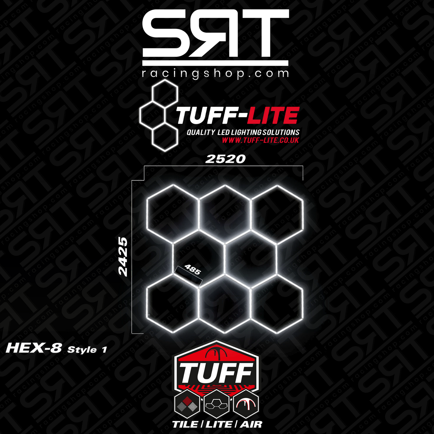 Luci LED esagonali Tuff Lite Hex8