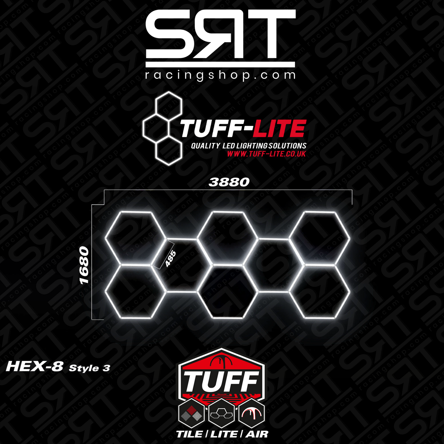 Luci LED esagonali Tuff Lite Hex8